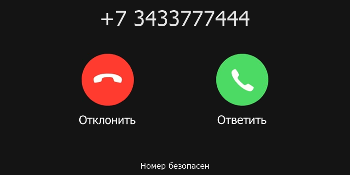 +7 3433777444 кто звонил? чей это номер?