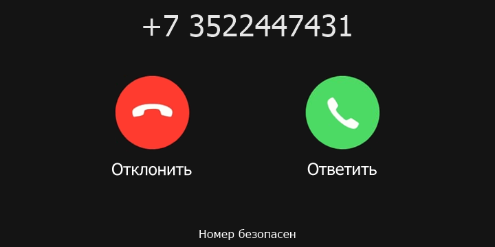 +7 3522447431 кто звонил? чей это номер?