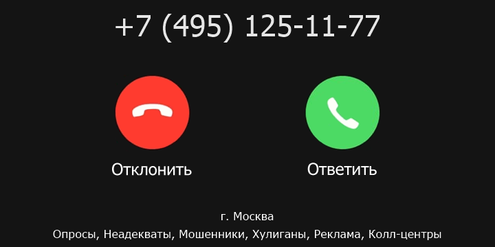 +74951251177 кто звонил? чей это номер?