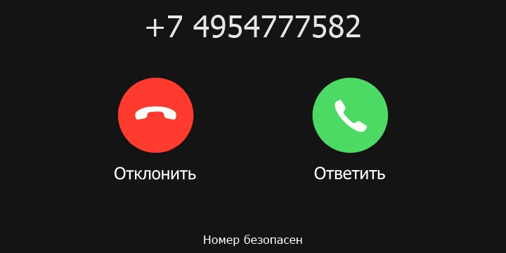 +7 4954777582 кто звонил? чей это номер?