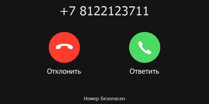 +7 8122123711 кто звонил? чей это номер?