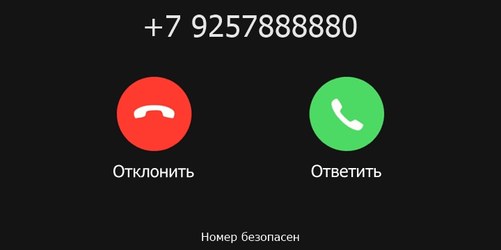 +7 9257888880 кто звонил? чей это номер?