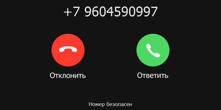 +7 9604590997 кто звонил? чей это номер?