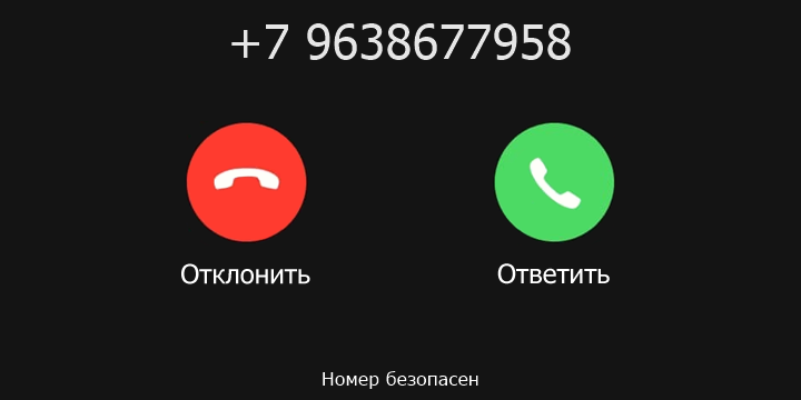 +7 9638677958 кто звонил? чей это номер?