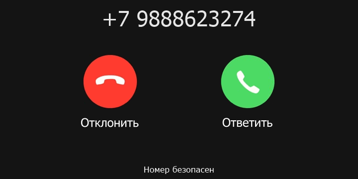 +7 9888623274 кто звонил? чей это номер?